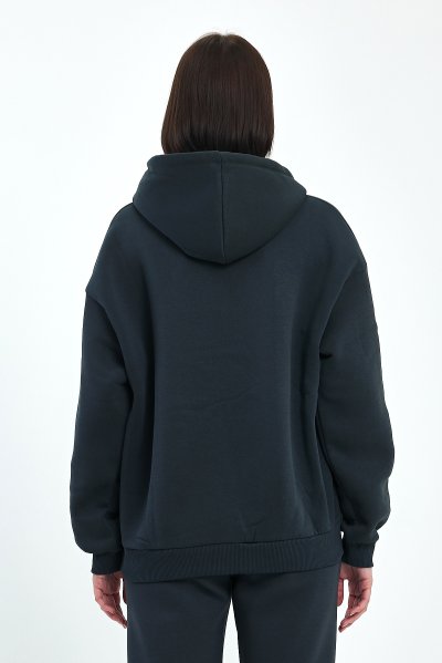 ODDA Kapüşonlu Şardonlu  Kadın Sweatshirt