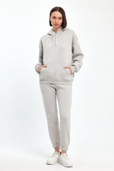 ODDA Kapüşonlu Şardonlu  Kadın Sweatshirt