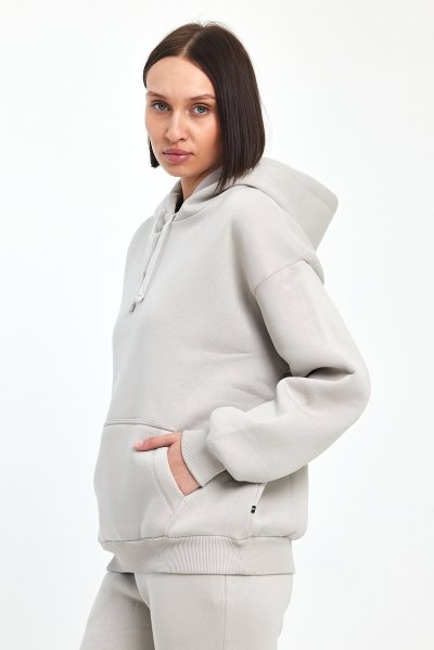 ODDA Kapüşonlu Şardonlu  Kadın Sweatshirt