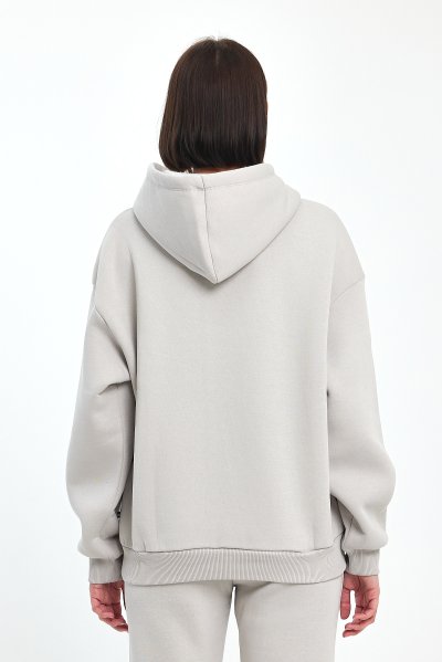 ODDA Kapüşonlu Şardonlu  Kadın Sweatshirt