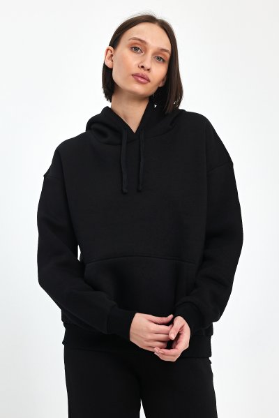ODDA Kapüşonlu Şardonlu  Kadın Sweatshirt