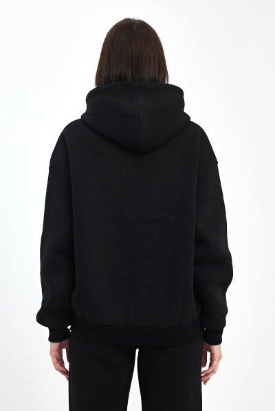 ODDA Kapüşonlu Şardonlu  Kadın Sweatshirt