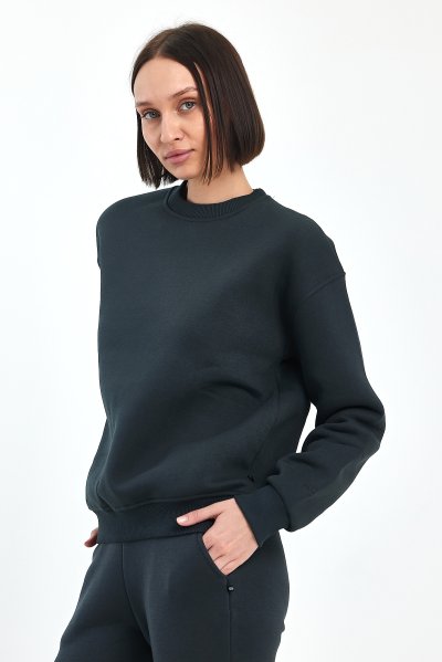 ODDA Kadın Bisiklet Yaka Şardonlu Sweatshirt