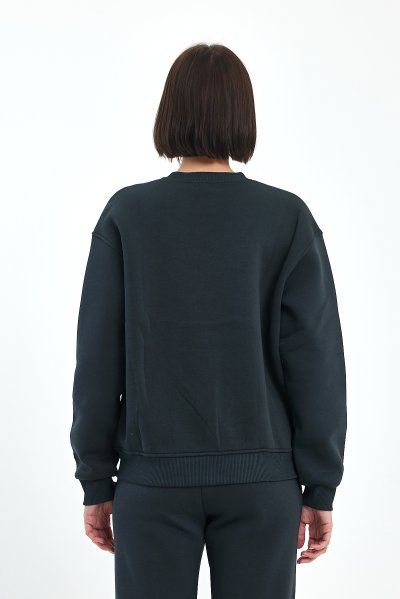 ODDA Kadın Bisiklet Yaka Şardonlu Sweatshirt