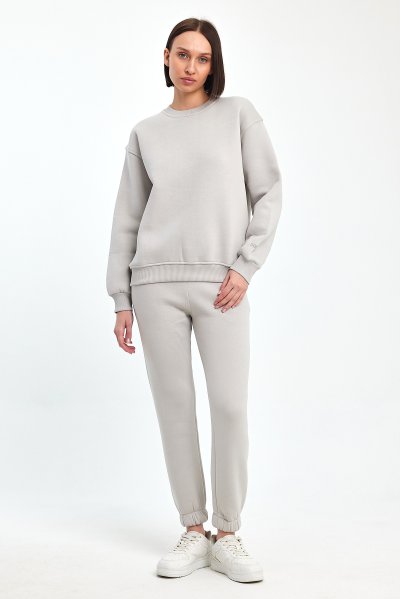 ODDA Kadın Bisiklet Yaka Şardonlu Sweatshirt