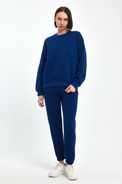 ODDA Kadın Bisiklet Yaka Şardonlu Sweatshirt