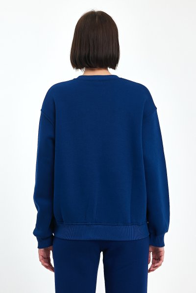 ODDA Kadın Bisiklet Yaka Şardonlu Sweatshirt