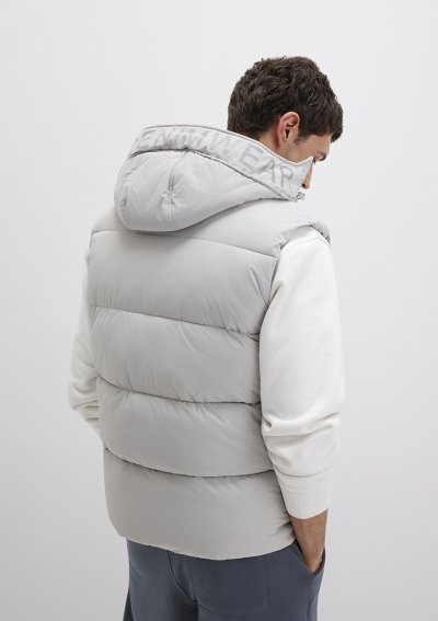 KAPÜŞONLU YELEK Açık Gri