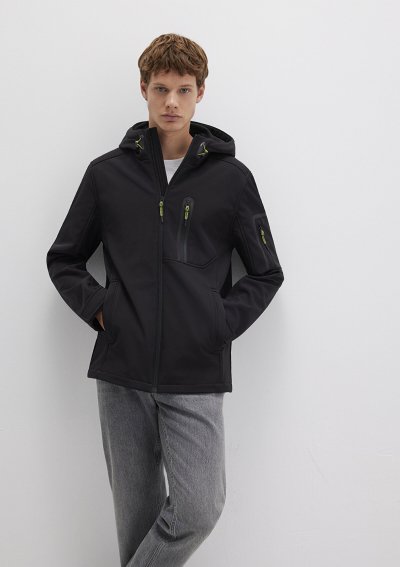 KAPÜŞONLU CEKET Siyah