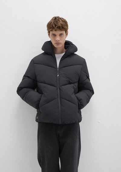 KAPÜŞONLU CEKET Siyah