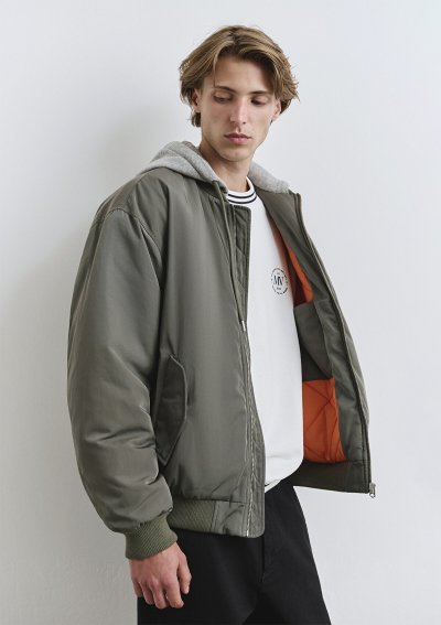 KAPÜŞONLU CEKET Smokey Olive