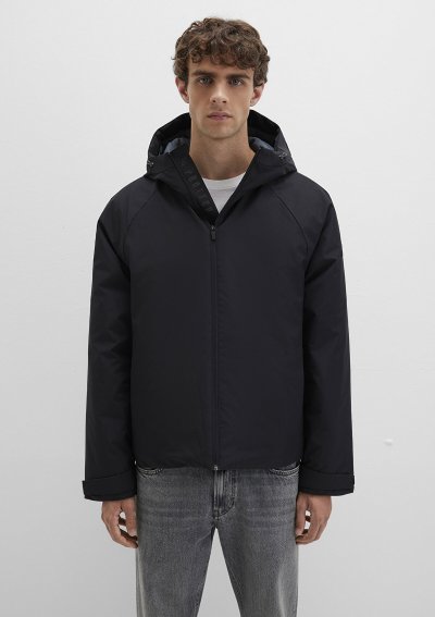 KAPÜŞONLU CEKET Jet Siyah