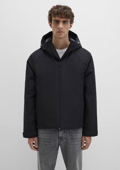 KAPÜŞONLU CEKET Jet Siyah