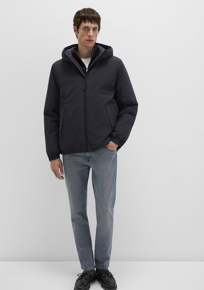 KAPÜŞONLU CEKET Jet Siyah