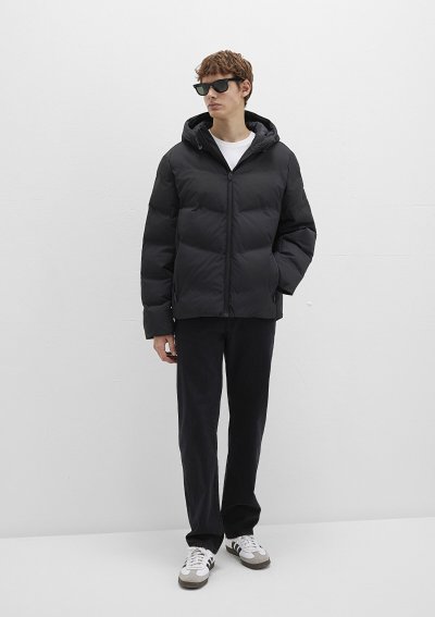 KAPÜŞONLU CEKET Jet Siyah