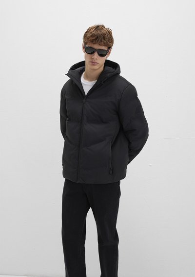 KAPÜŞONLU CEKET Jet Siyah
