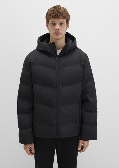 KAPÜŞONLU CEKET Jet Siyah