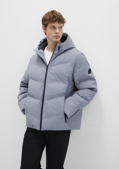 KAPÜŞONLU CEKET Gece Gri