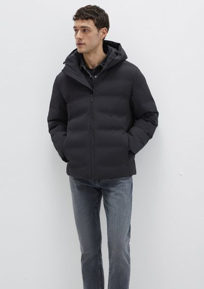 KAPÜŞONLU CEKET Jet Siyah