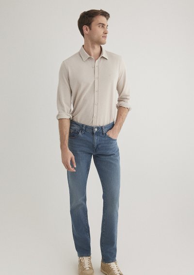 UZUN KOL GÖMLEK  Soluk Toz Beji