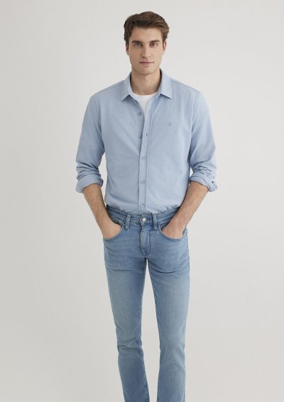 UZUN KOL GÖMLEK  Gölge Mavi