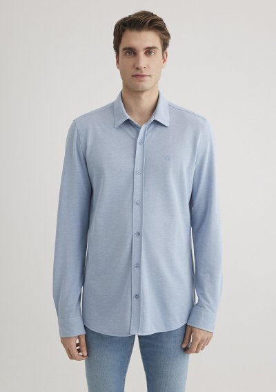 UZUN KOL GÖMLEK  Gölge Mavi