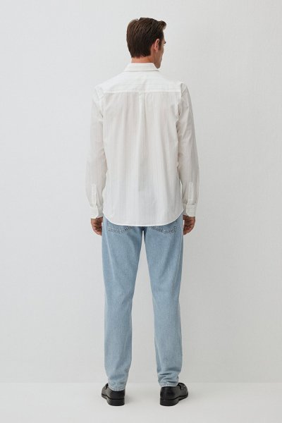 ÇİZGİLİ GÖMLEK Kırık Beyaz