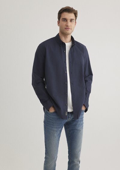 UZUN KOL GÖMLEK Gece Lacivert