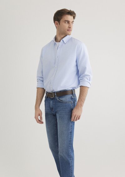 UZUN KOL GÖMLEK Toz Mavi