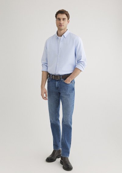 UZUN KOL GÖMLEK Toz Mavi