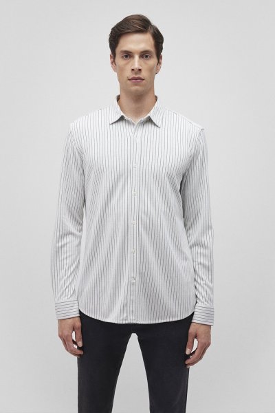 ÇİZGİLİ GÖMLEK Siyah