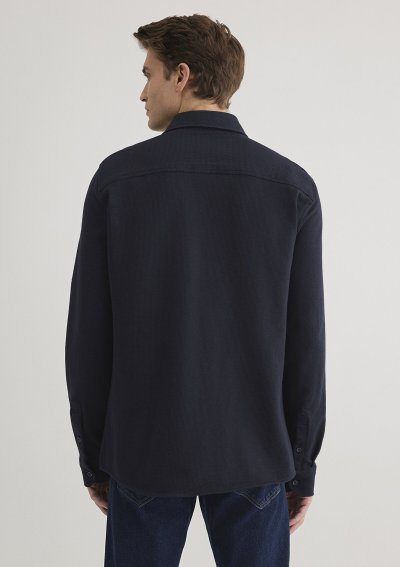 UZUN KOL GÖMLEK Gece Lacivert