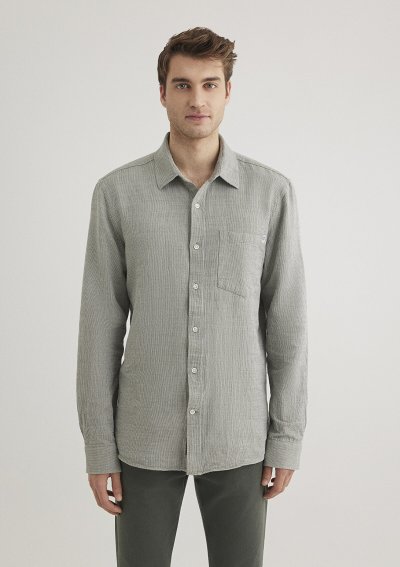 UZUN KOL GÖMLEK Açık Haki