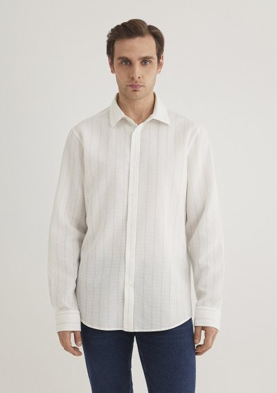 ÇİZGİLİ GÖMLEK Bebe Mavi