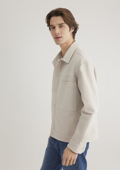 ÇİFT CEP GÖMLEK Soluk Bej