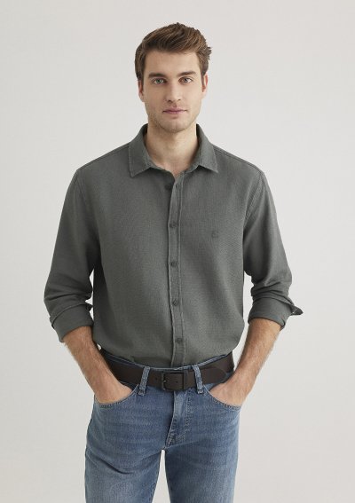 UZUN KOL GÖMLEK Yosun Yeşili