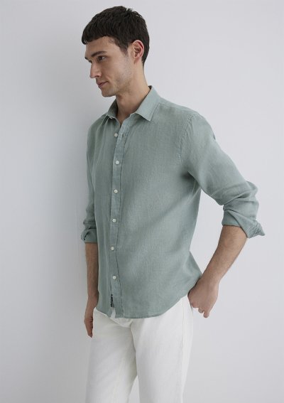 UZUN KOL GÖMLEK Çelik Gri