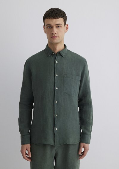 UZUN KOL GÖMLEK Yosun Yeşili