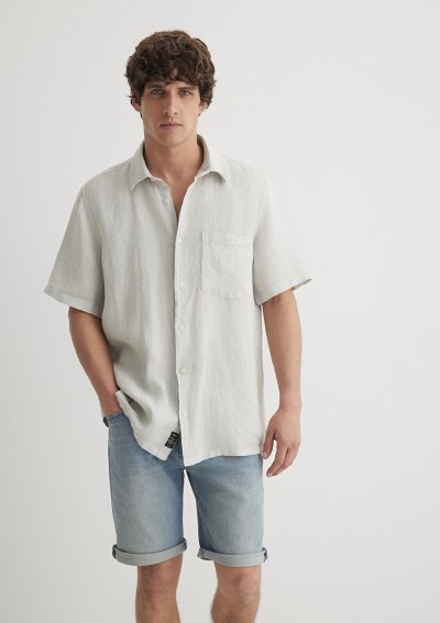 KISA KOL GÖMLEK Pus Gri