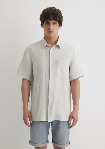 KISA KOL GÖMLEK Pus Gri