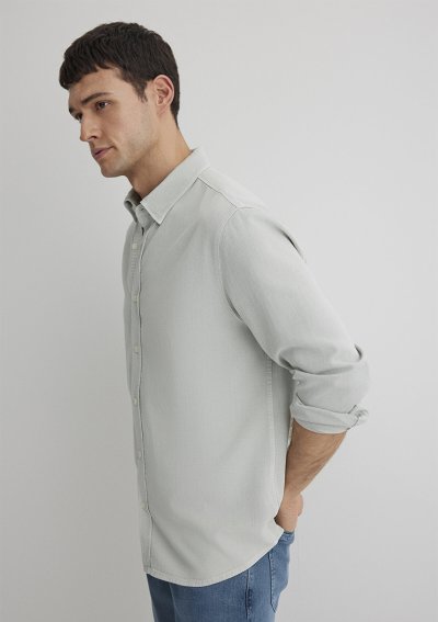 UZUN KOL GÖMLEK Sis Yeşil