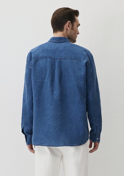 UZUN KOL GÖMLEK İndigo