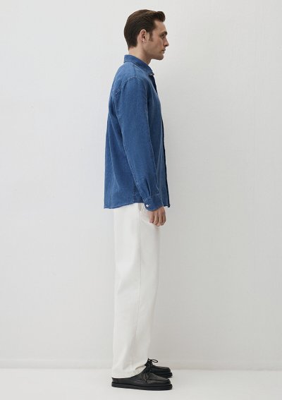 UZUN KOL GÖMLEK İndigo