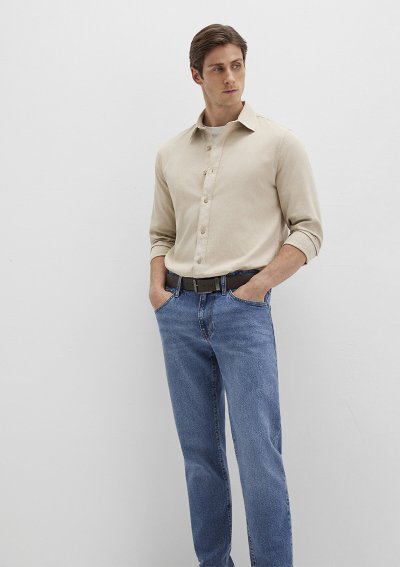 UZUN KOL GÖMLEK Açık Bej