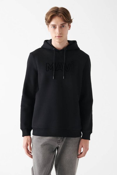 MAVİ BASKILI SWEATSHIRT Siyah