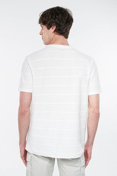 BİSİKLET YAKA TİŞÖRT Kırık Beyaz