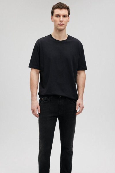 BİSİKLET YAKA TİŞÖRT Siyah