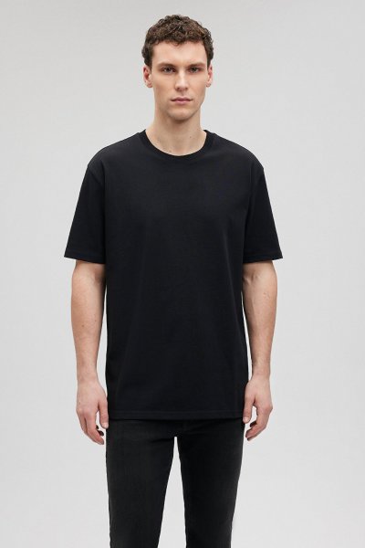 BİSİKLET YAKA TİŞÖRT Siyah