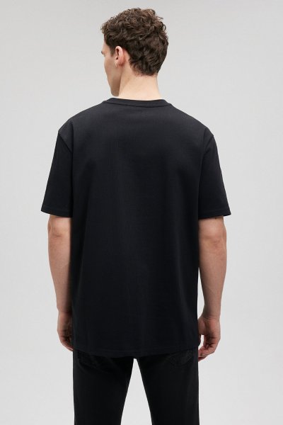 BİSİKLET YAKA TİŞÖRT Siyah