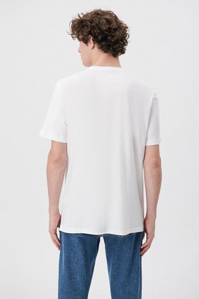 MAVİ LOGO TİŞÖRT Beyaz